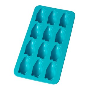 Lékué Isform med lokk for 12 isbiter pingvin turkis