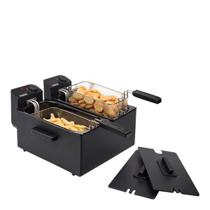 PRINCESS Frityrkoker dobbel 2x3L 1800W svart