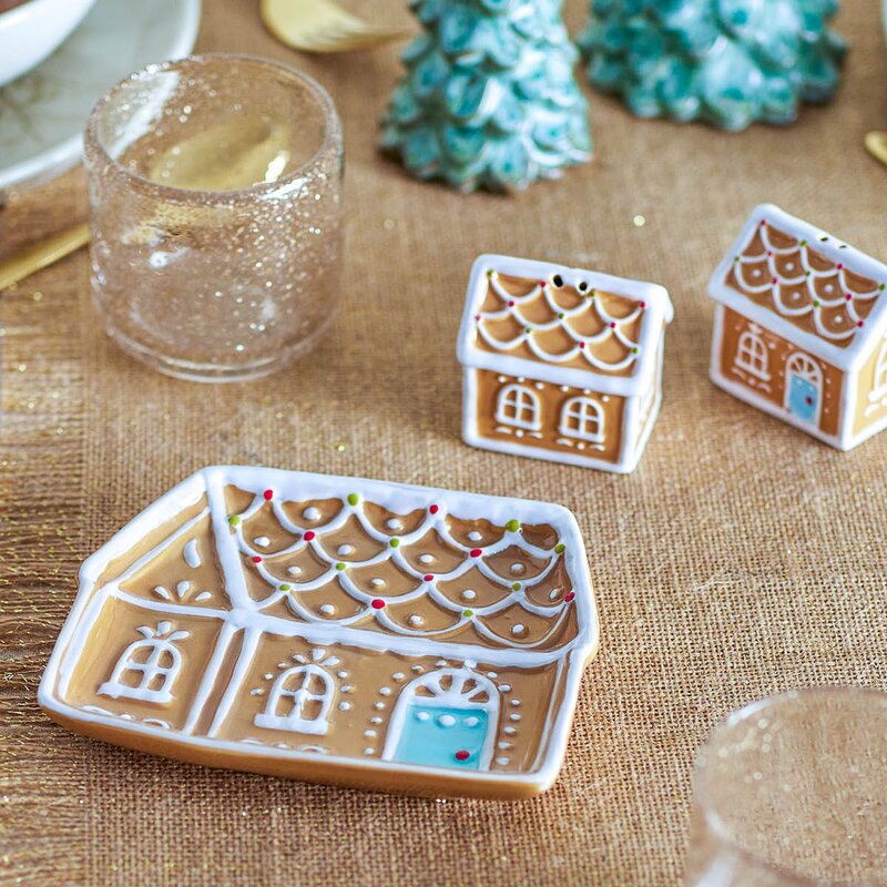 Bloomingville Ginnie serveringsfat 15,5x2x14 cm pepperkakehus