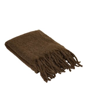 Fondaco Nord pledd 130x170 cm ensfarget brun
