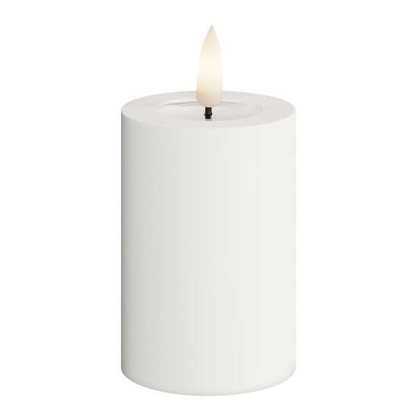 DeluxeHomeart LED utendørs kubbelys 5 x 7,5 cm hvit