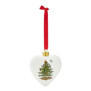 Spode Christmas Tree juletrepynt hjerteformet