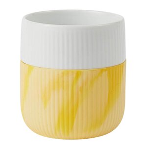 Royal Copenhagen Riflet Contrast krus 35 cl solskinn gul