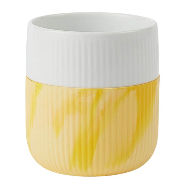 Royal Copenhagen Riflet Contrast krus 35 cl solskinn gul