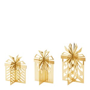 Georg Jensen Jul 2025 ornamentsett til bordet 3 deler gull