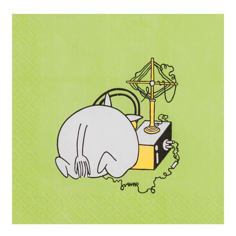 MoominArabia Mummi serviett 33x33 cm 20 stk Mummitrollet grønn