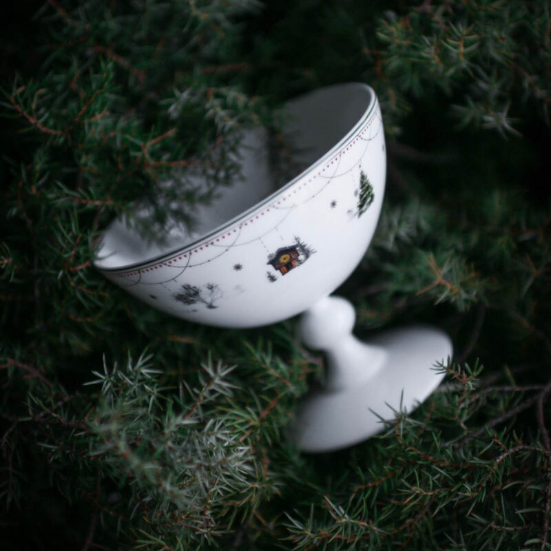 Wik & Walsøe Julemorgen Story dessertskål m/stett multifarget