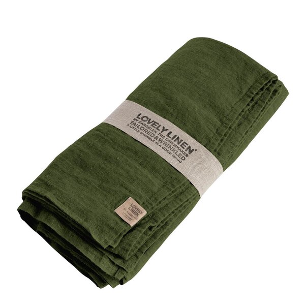 Lovley Linen Lovely bordduk lin 145x250 cm Jeep Green