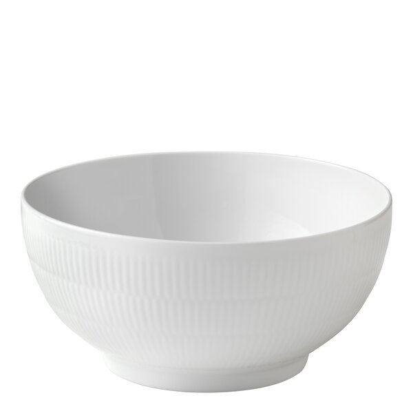 Royal Copenhagen Hvit Riflet skål 24 cm
