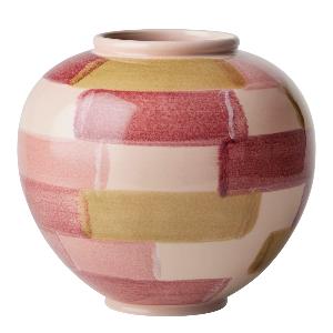 Kähler Canvas vase 20 cm rosa/brun