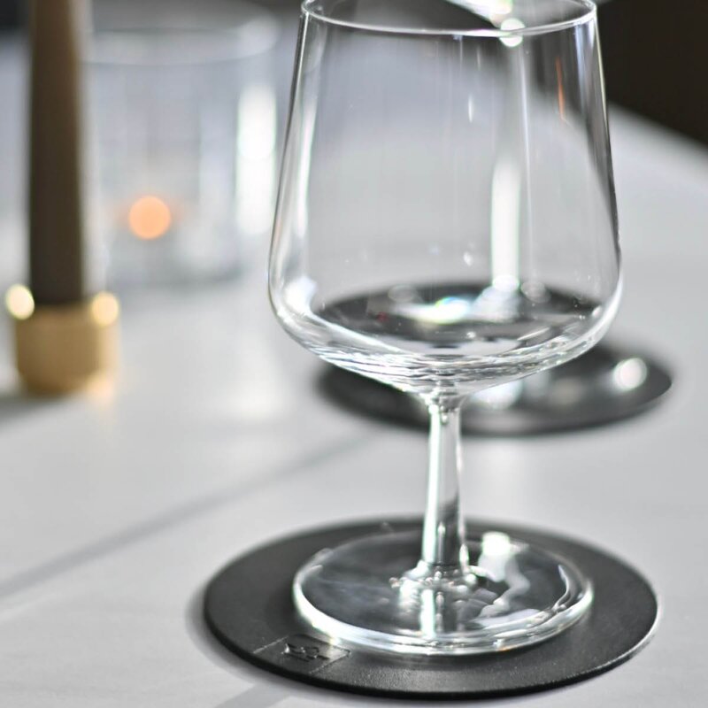 Nordan Home Glassbrikke i skinn 12,5 cm 4 stk svart