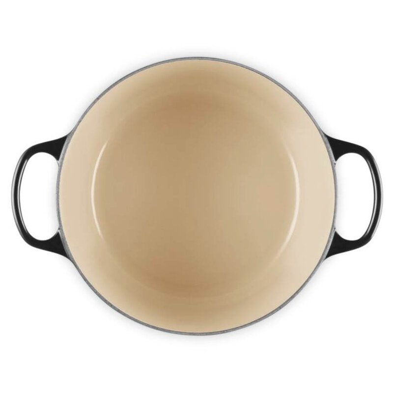 Le Creuset Signature støpejernsgryte dyp rund 6,3L 26 cm black/crucible knob