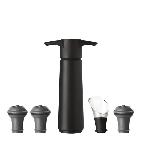 Vacu Vin Vinbeholder med serveringsett 5 deler svart