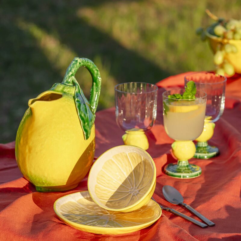 Bordallo Pinheiro Citron serveringsskål 25 cm sitron gul