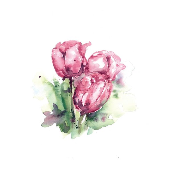 Sögne Home Serviett lunch Tulipan 33 cm hvit