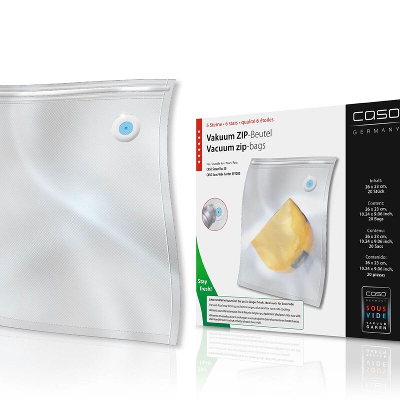 Caso One Touch ZIP vakuumposer 26x23 cm 20 stk