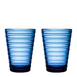 Iittala Aino Aalto glass 33 cl 2 stk ultramarinblå