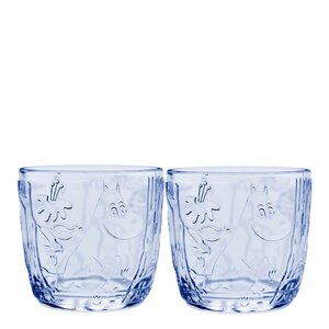 MoominIittala Mummi glass 28 cl 2 stk aqua