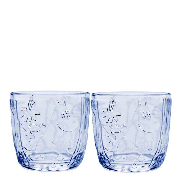 MoominIittala Mummi glass 28 cl 2 stk aqua