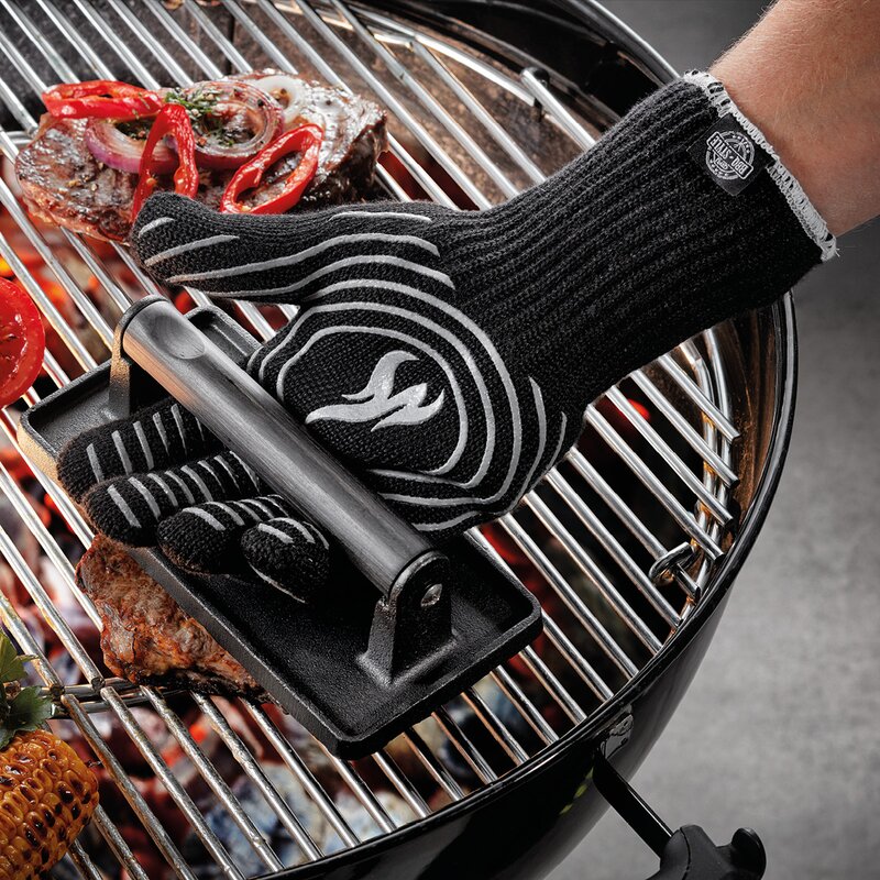 Gefu BBQ grillhanske 16,7x30,8 cm svart