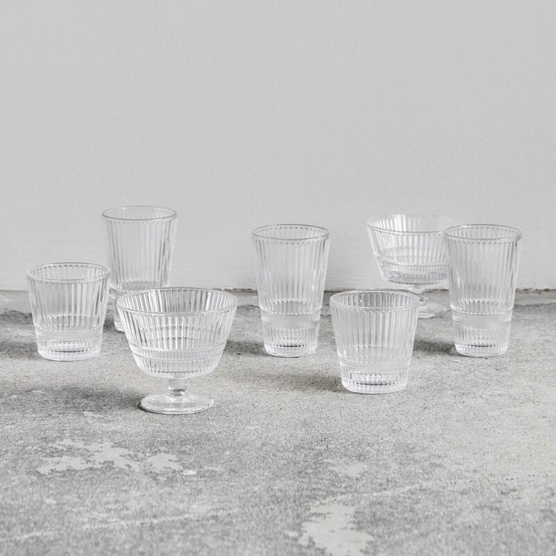 House Doctor Vannglass 8 cm 4 stk klar