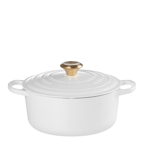 Le Creuset Signature støpejernsgryte rund 24 cm 4,2L white