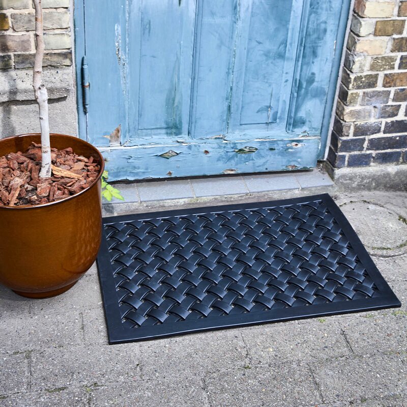 House Doctor Braid dørmatte flettet 90x40 cm svart