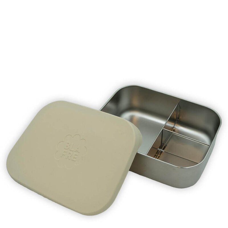 Blafre Matboks stål 3 rom 17x13x5 cm beige