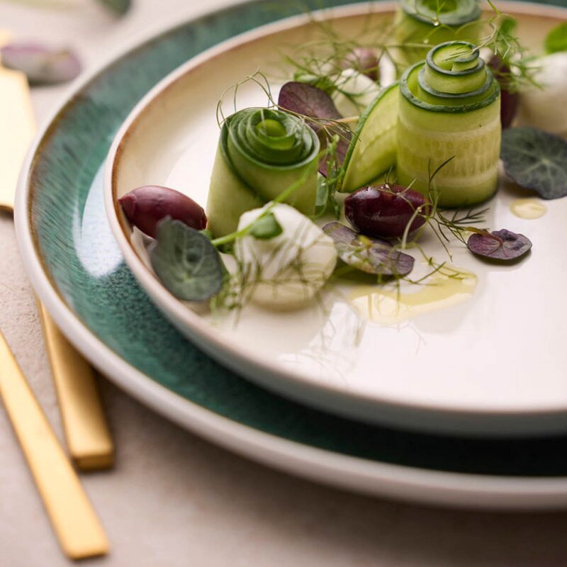 Bitz Gastro tallerken 21 cm hvit/kremhvit