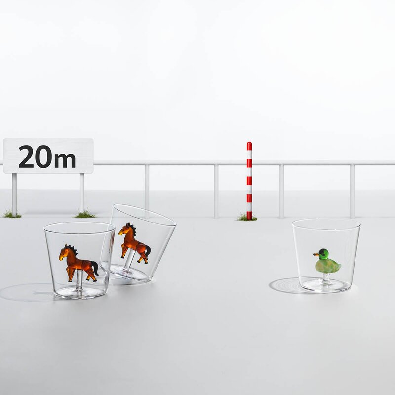 Ichendorf Milano Animal Farm vannglass 35 cl hest