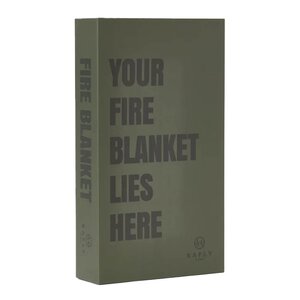 Safly Coffee Table Book med brannteppe 16x28 cm mosegrønn