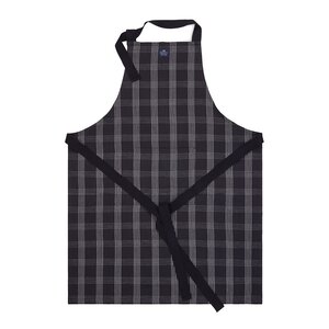 Lexington Rutete forkle i lin/bomull 110x80 cm svart/hvit