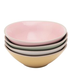 Jamie Oliver Big Love tapasskåler i stentøy 13,5 cm 4 stk rosa/hvit/grønn/gul