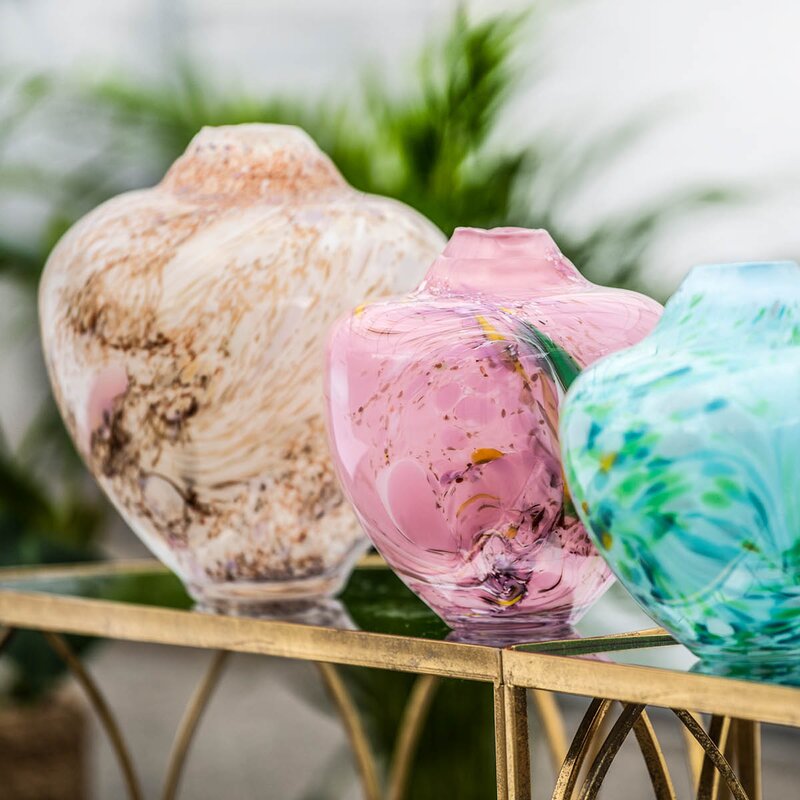 Magnor Unik skulptur kunstglass L 31 cm brun multi