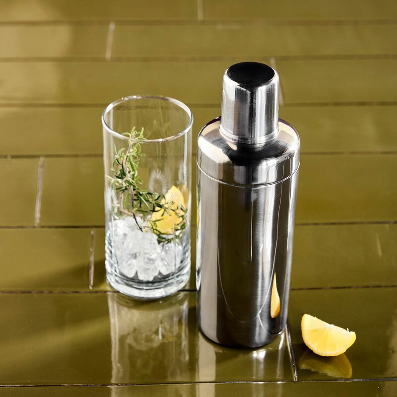 House Doctor Kett shaker 22x7 cm sølvfinish