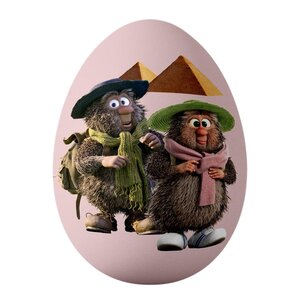 Flåklypa Påskeegg 15 cm Ludvig og Lisa