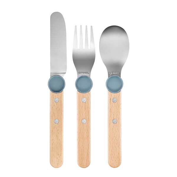 Opinel Petit Gourmet barnebestikk 3 deler regnblå