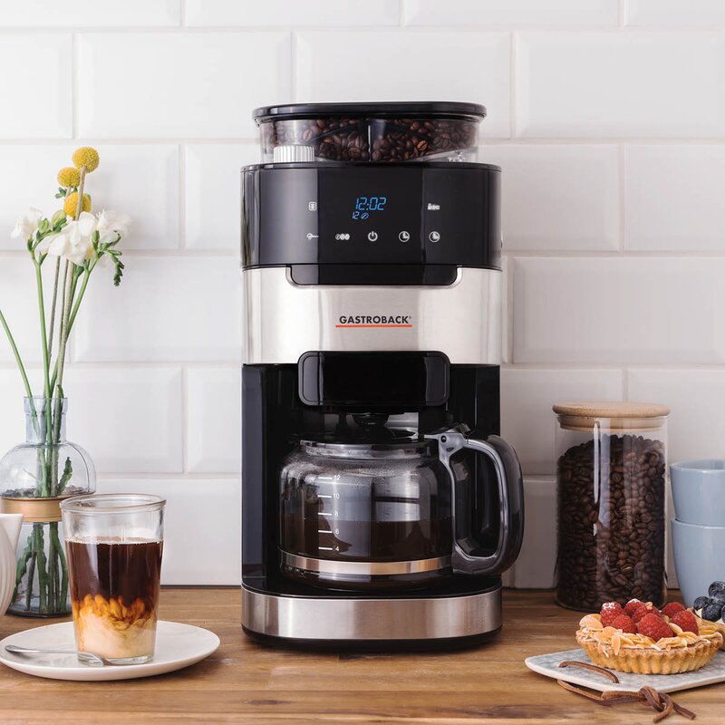 Gastroback Grind & Brew Pro kaffetrakter med innebygd kvern 1,5L