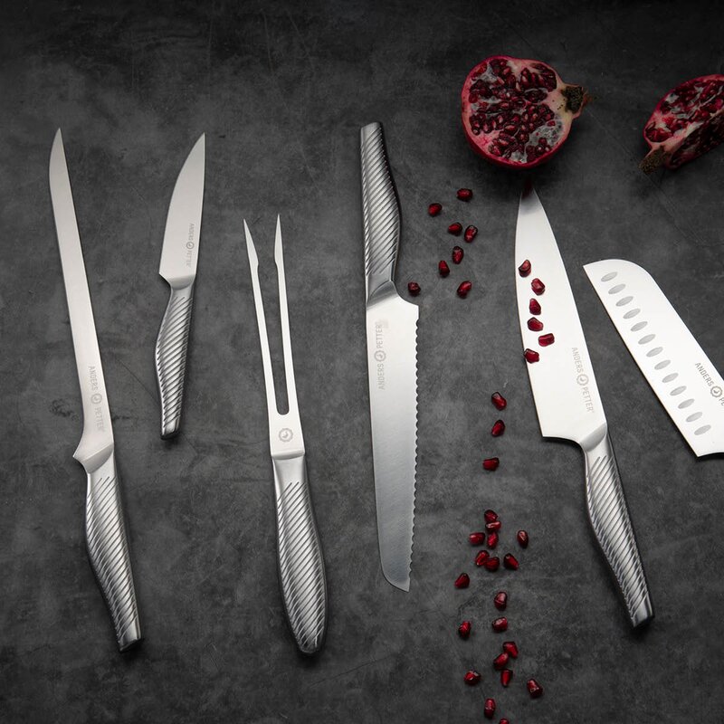 Anders Petter Brødkniv 33,5 cm børstet stål