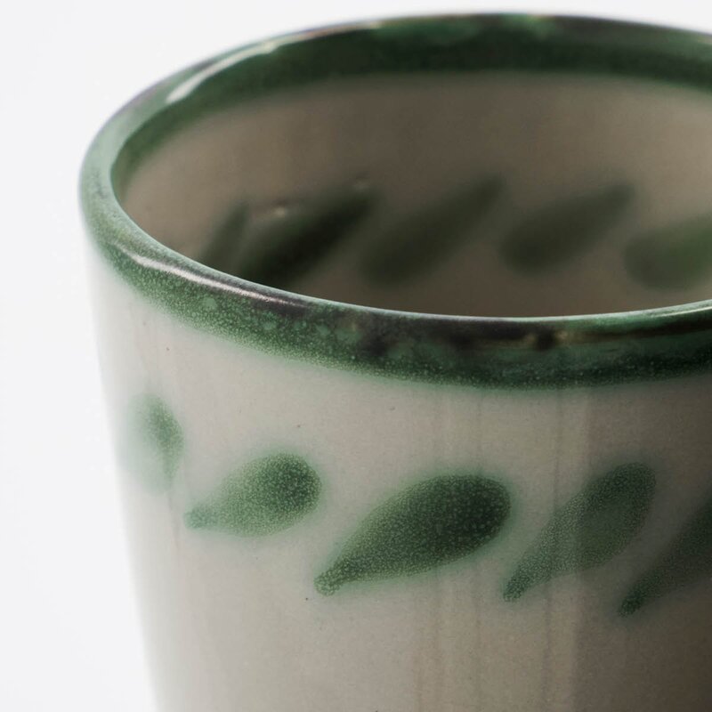 House Doctor Diva krus 25 cl 2 stk off-white/grønn