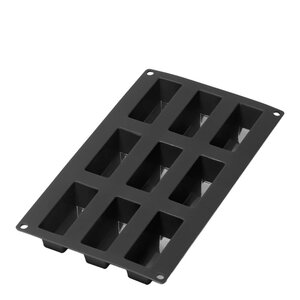 Lékué Silikonform for minibrød 9 hull svart