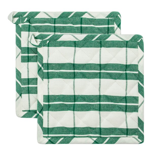 Nicolas Vahé Chef gryteklut 22,5x22,5 cm 2 stk grønn/hvit