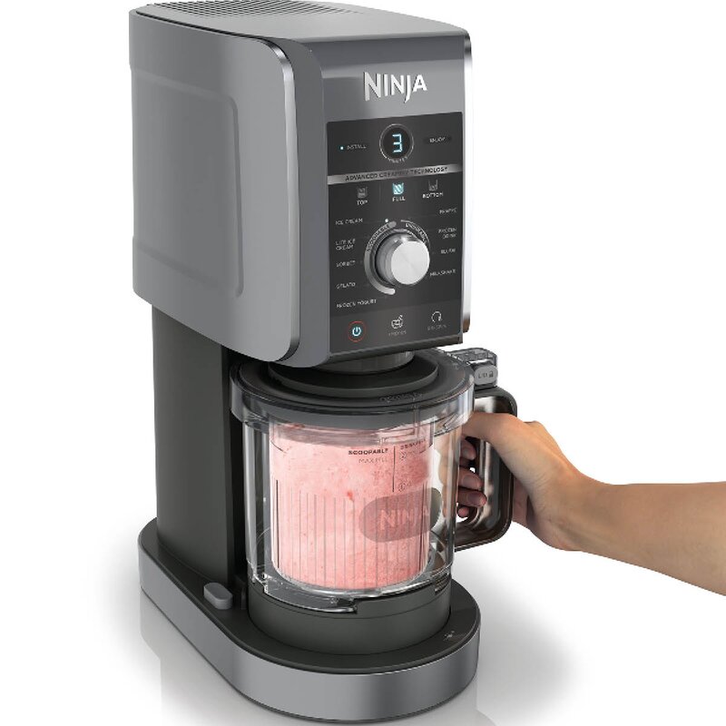 Ninja CREAMi Deluxe Ismaskin NC502EU 800W sølv