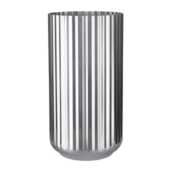 Lyngby Porcelæn Vase 20,5 cm rustfritt stål