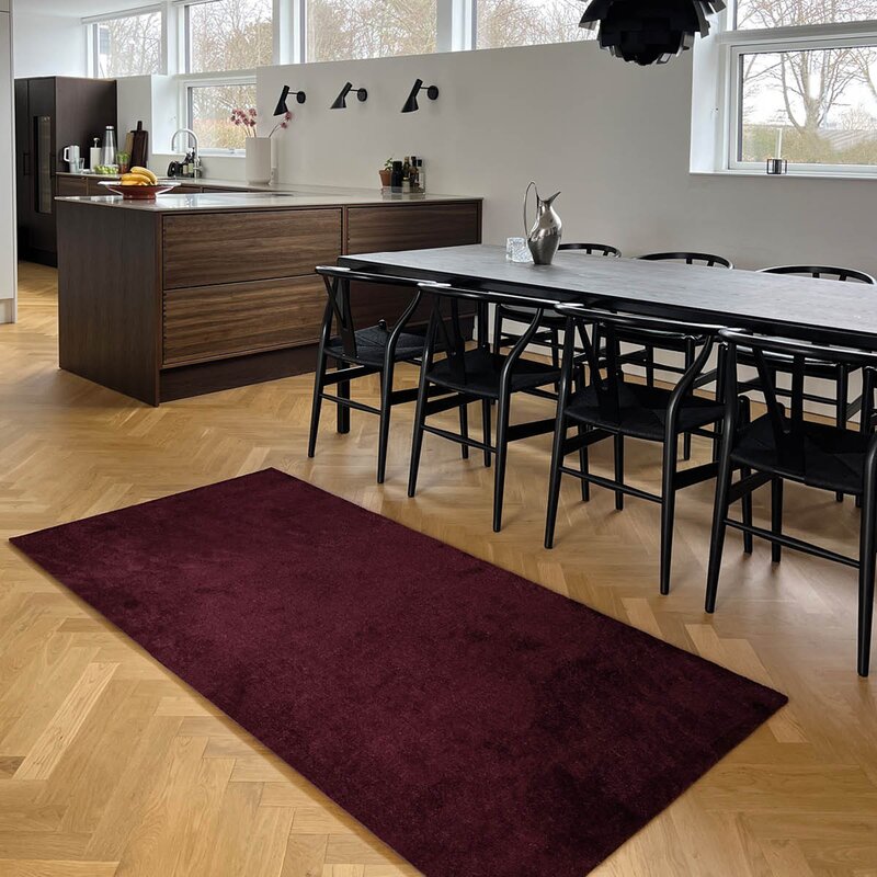 Tica Copenhagen Unicolor gulvmatte 200x90 cm bordeaux