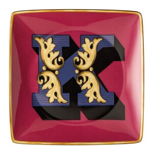 Versace Alphabet skål 12 cm kvadratisk K