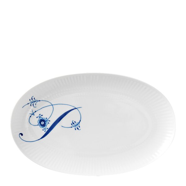 Royal Copenhagen Alfabet oval tallerken P 23 cm