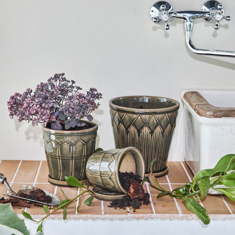 House Doctor Cora potte 3 stk grå