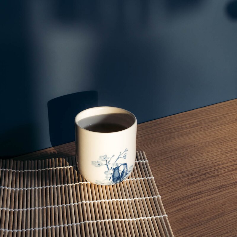 Stiernholm Yan krus 30 cl beige/blå