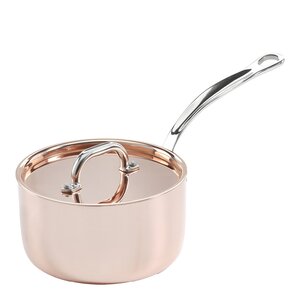 Samuel Groves Copper Induction kasserolle med lokk 2L